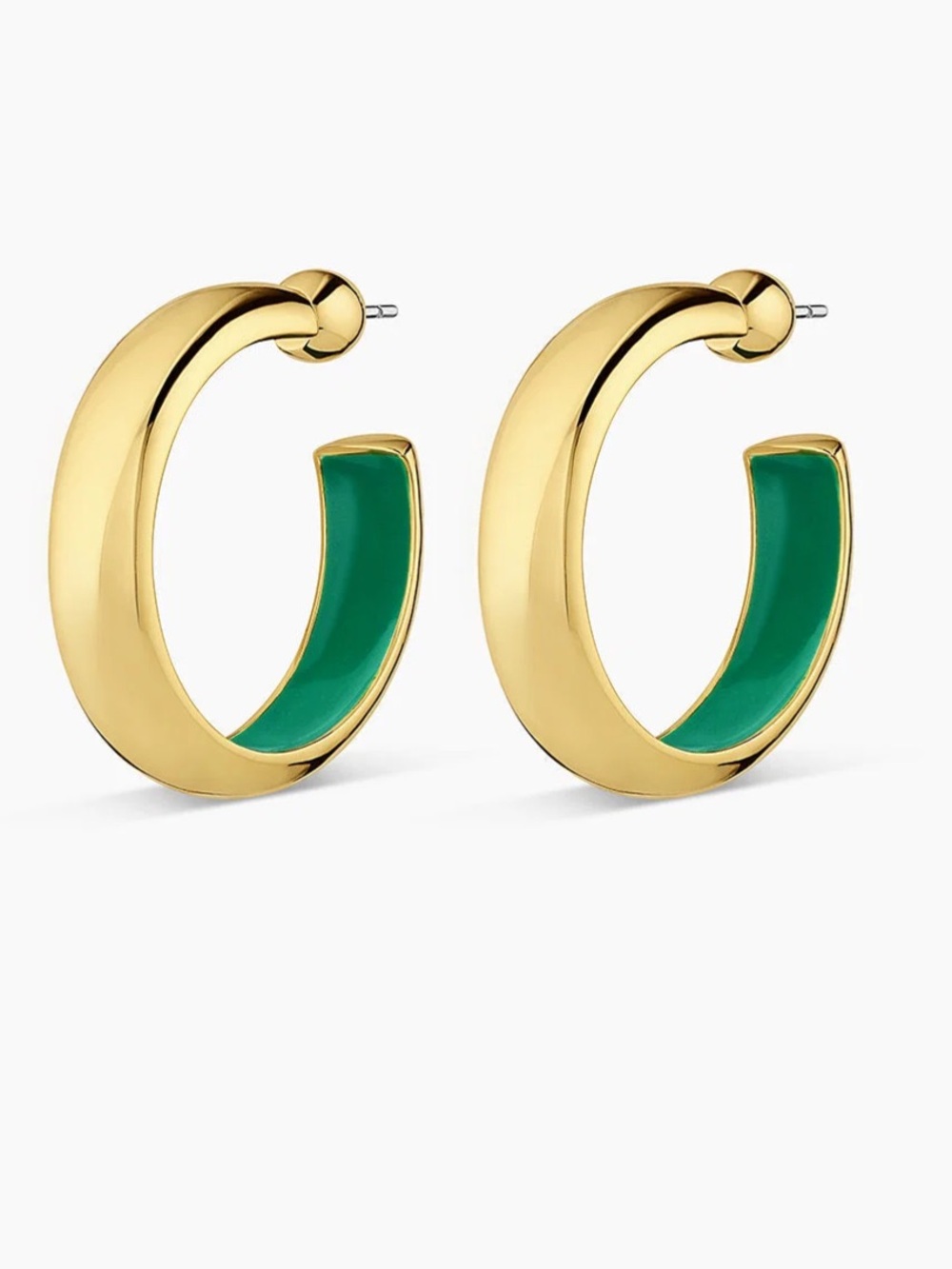 Gorjana Paseo Enamel Hoop Earrings - never worn! - Picture 2 of 5